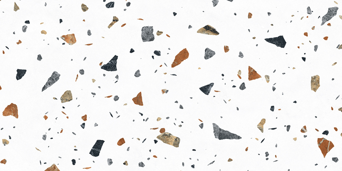 На пол Terazzo Bianco Цветной матовый карвинг 60х120