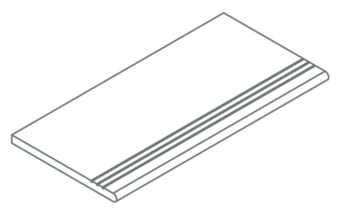 620040000188 Ступень Avantgarde X2 Silver Gradino Round Grip 30x120