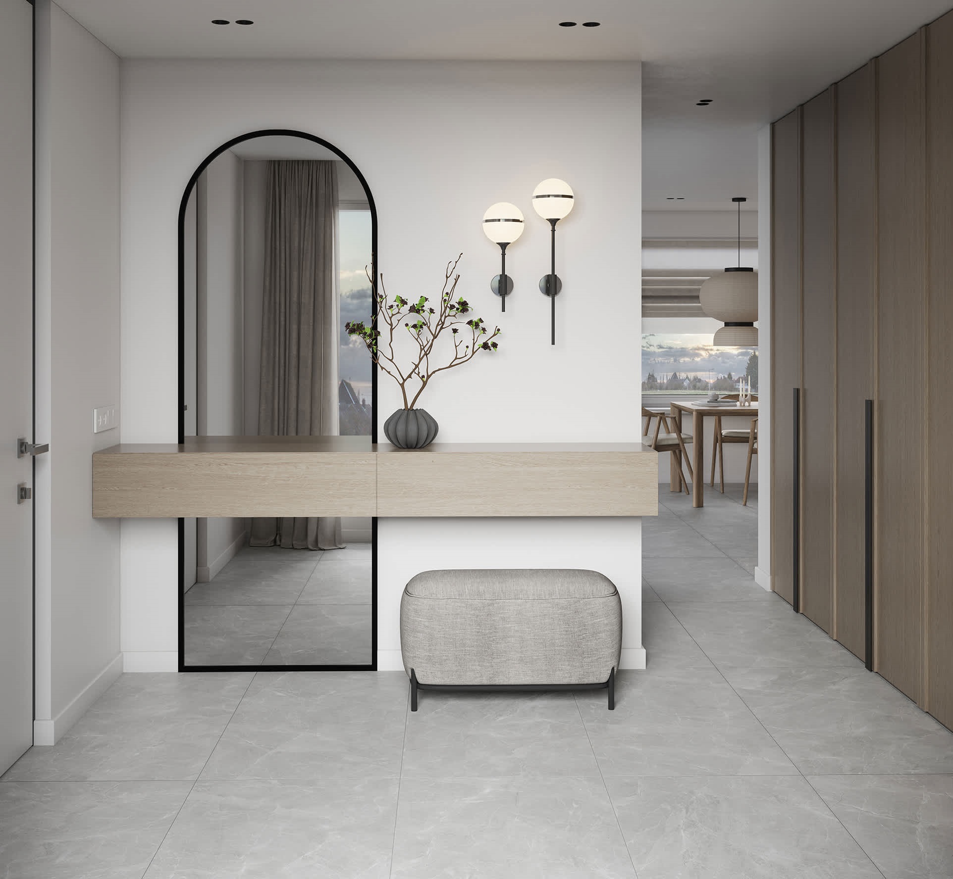 6461-0412 На пол Сумерки / Sumerki Светло-серый 60х60 - фото 13