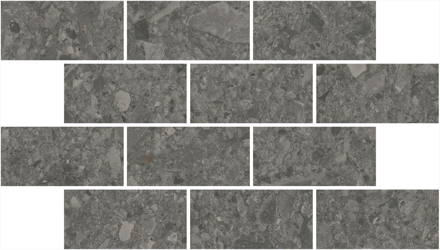 DD606220/MM Декор Чеппо ди Гре Мозаичный антрацит матовый обрезной 34.6x20x0.9 - фото 3