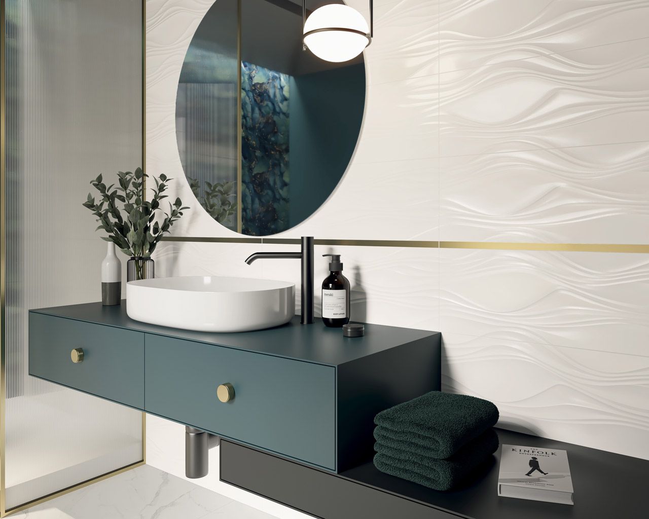 На стену Nightwish Navy Blue Tonal Struktura Rekt - фото 7