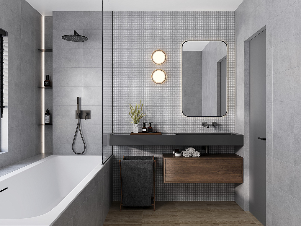 010100001560 На стену Ритм Серый низ 03 25x40 - фото 10