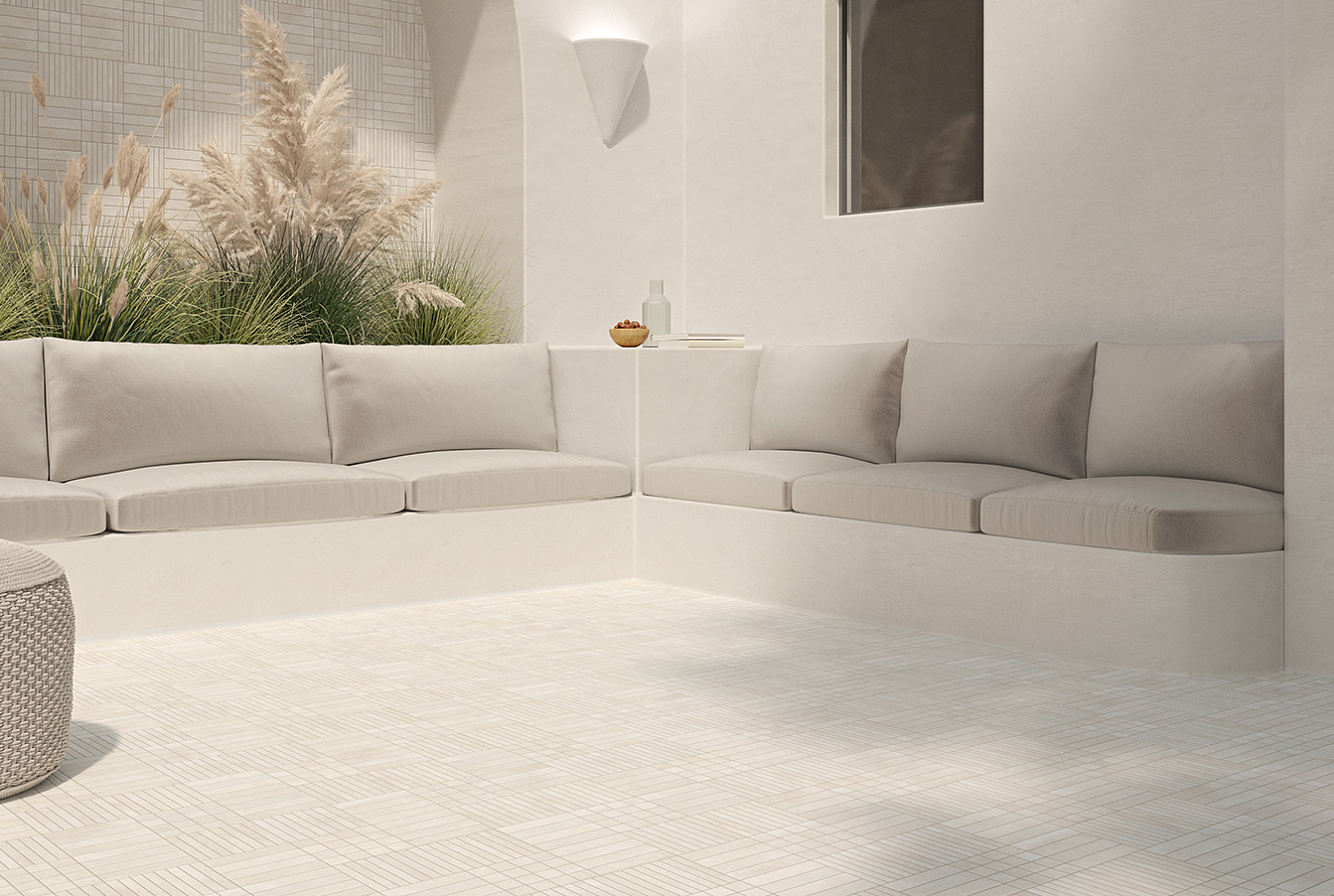 131370 На пол Raster Lines M Chalk 15x15 - фото 9