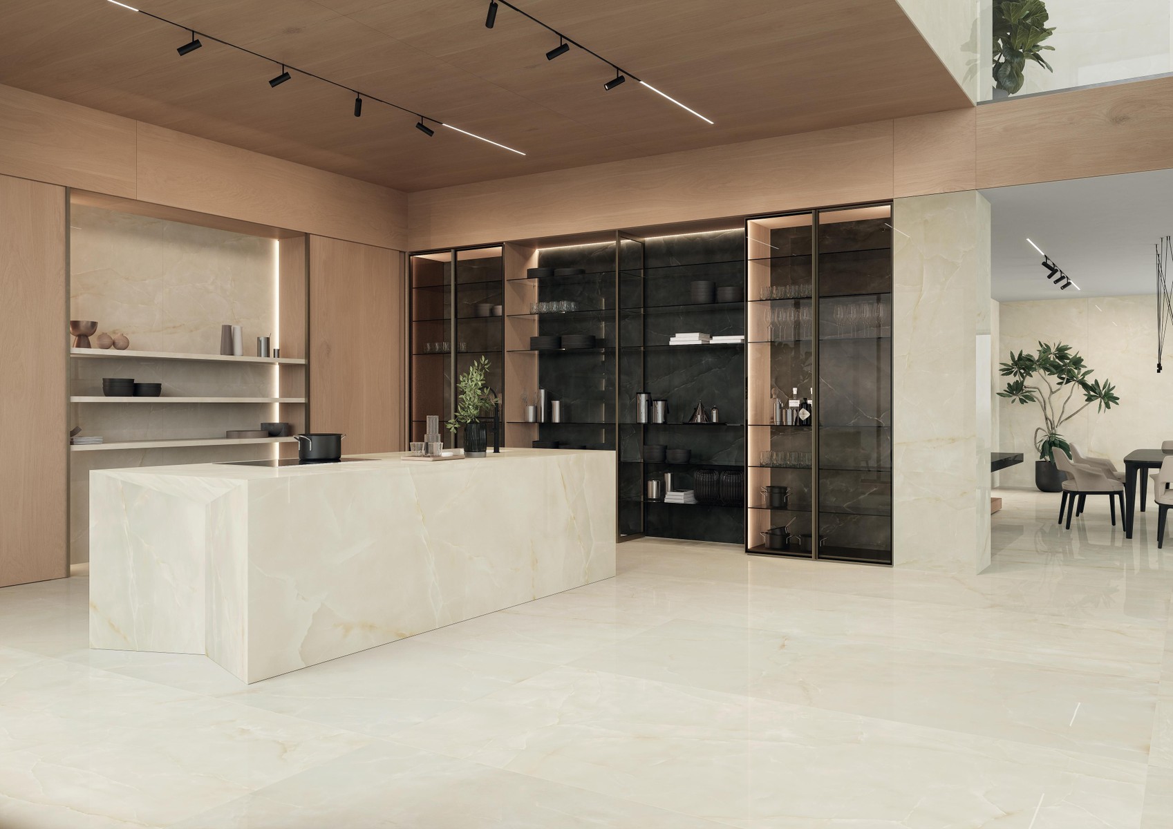 AJBH На пол Marvel Onyx Alabaster Lapp. 120x240 - фото 18