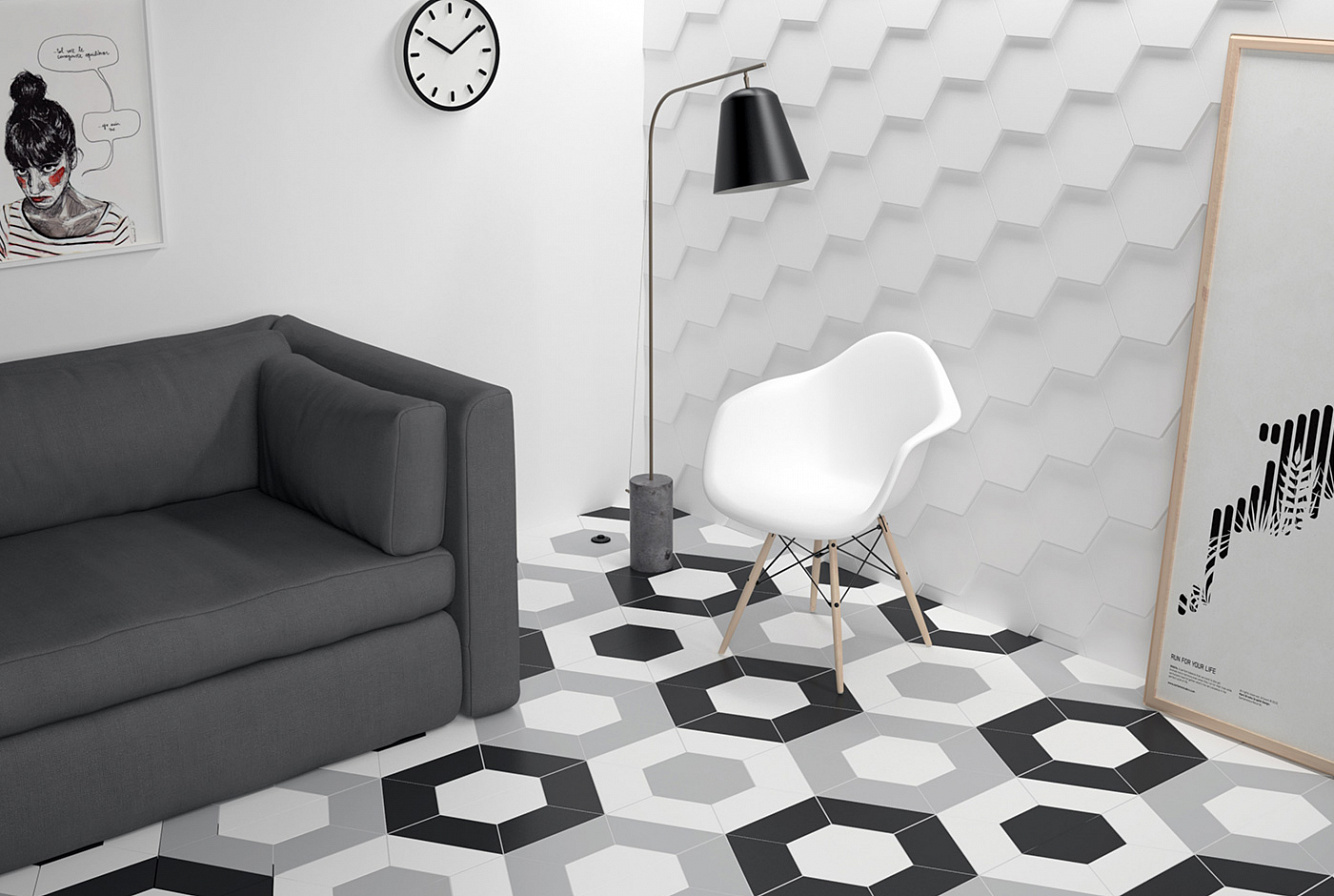 113932 На пол Floor Tiles Hexa Ice White Matt - фото 18