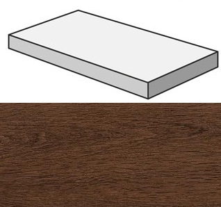 620070000872 Ступень Oak Reserve Dark Brown Scalino Angolare Sx 33x120