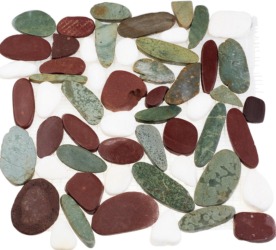 052252 MS00-8A BCP На пол Каменная Мрамор бел/красн/зелёный 32x32