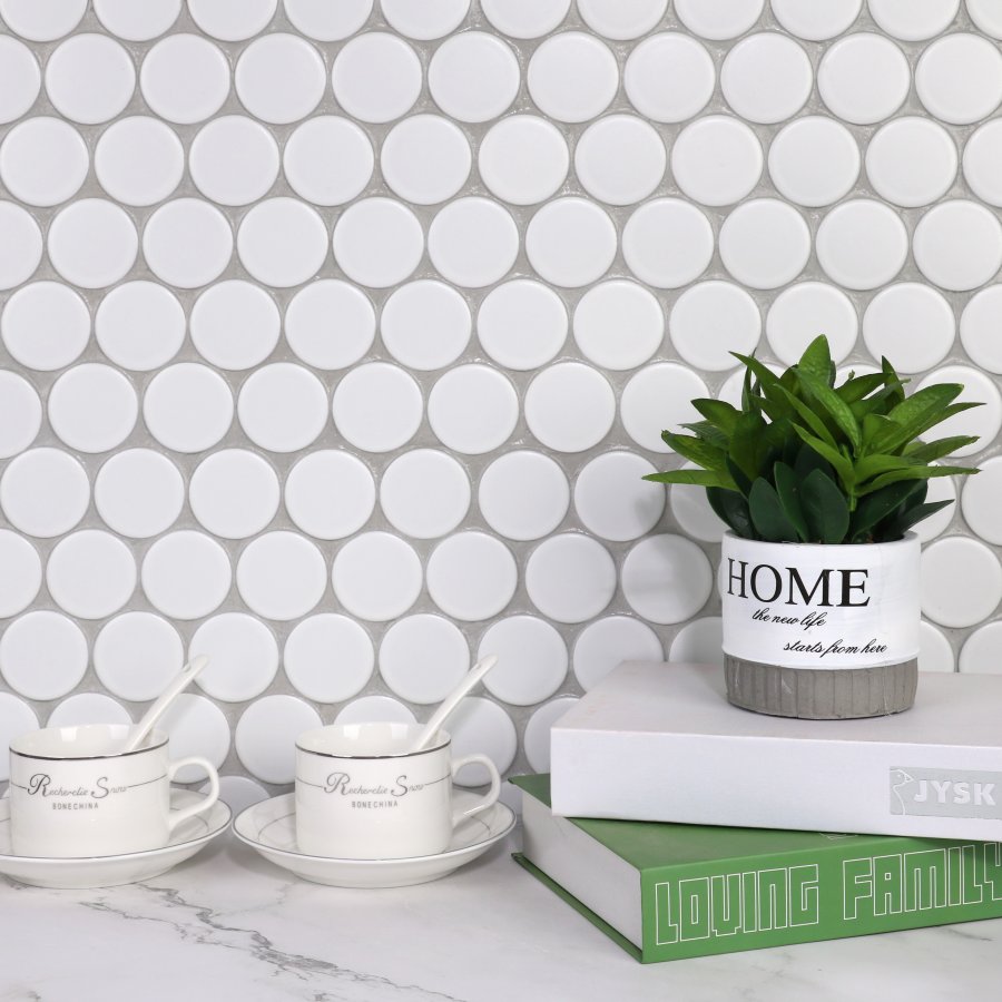 На стену Керамическая мозаика Round midnight blue - фото 2