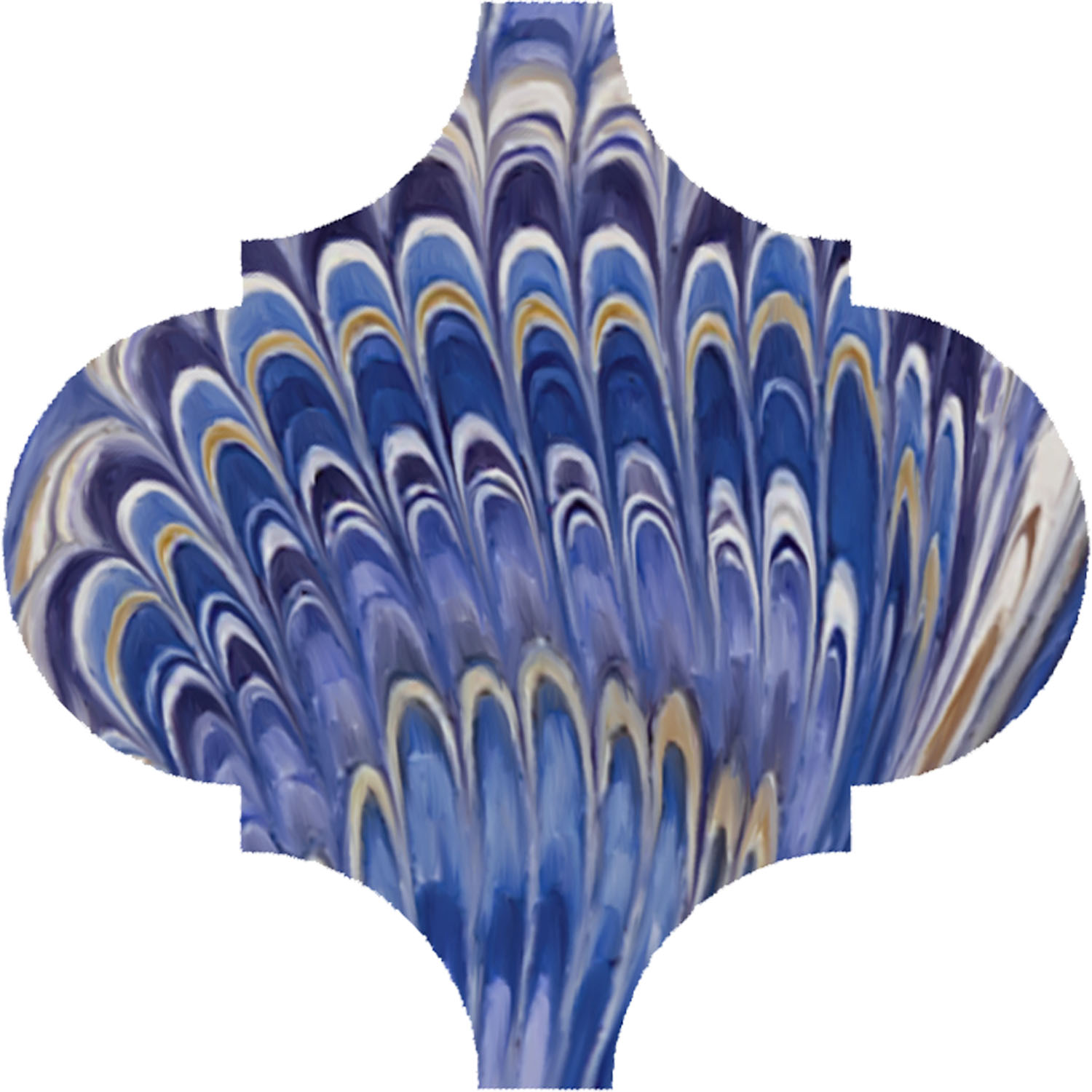 VT/A624/65000 Декор Арабески Венеция Синий матовый 6.5x6.5x0.69 - фото 4