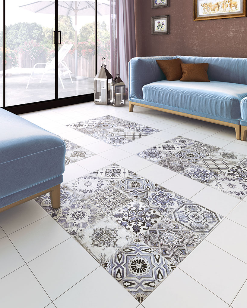 На пол Geomix Mugat Negro 22.3x22.3 - фото 6