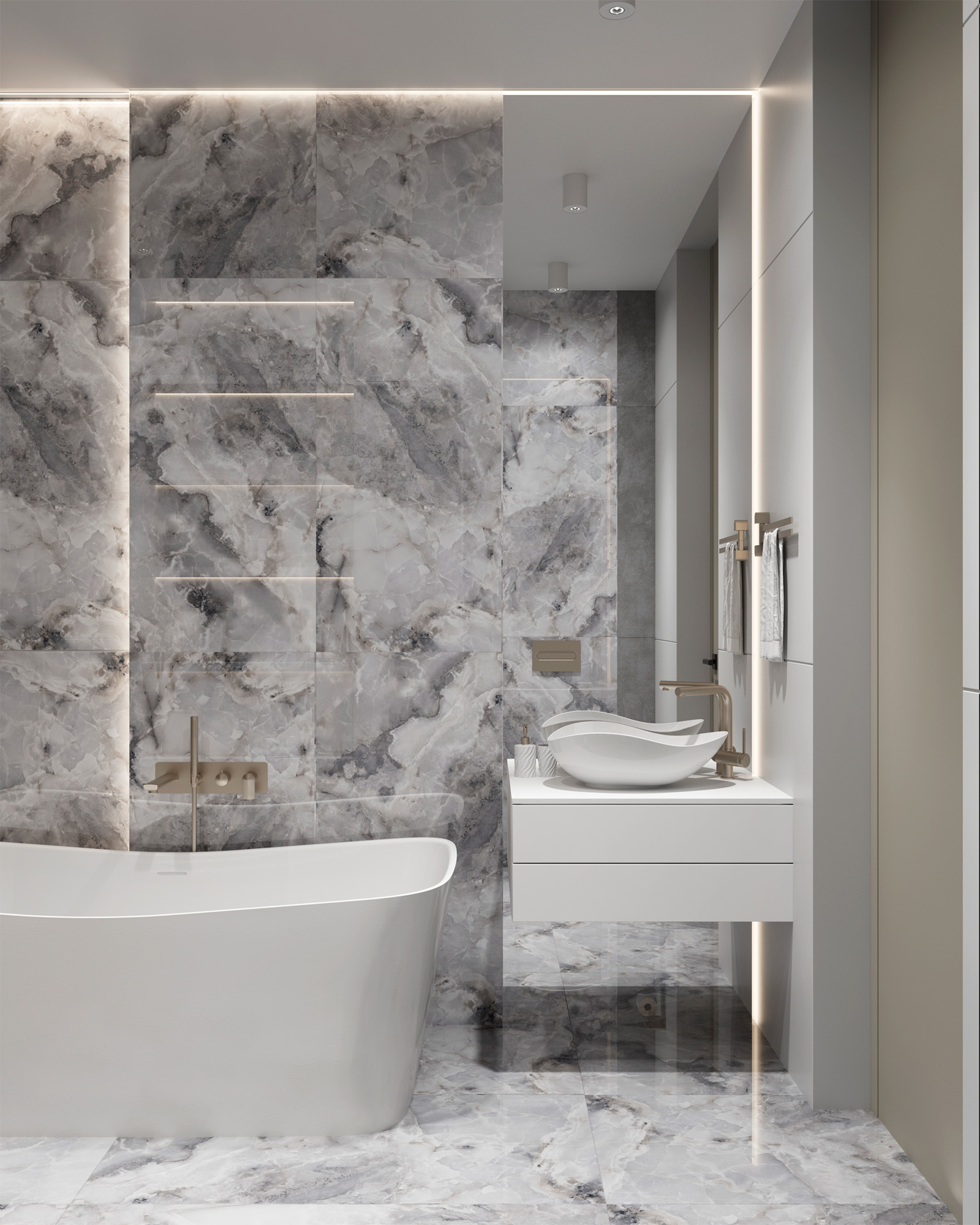 FP1004-A На пол Invisible Onyx Full Polished 60x120 - фото 10