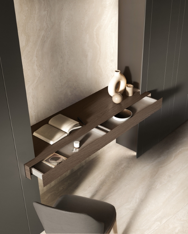 781136 На пол Authentic Luxe Pearl Travertine Matte 6mm 60x120 - фото 34