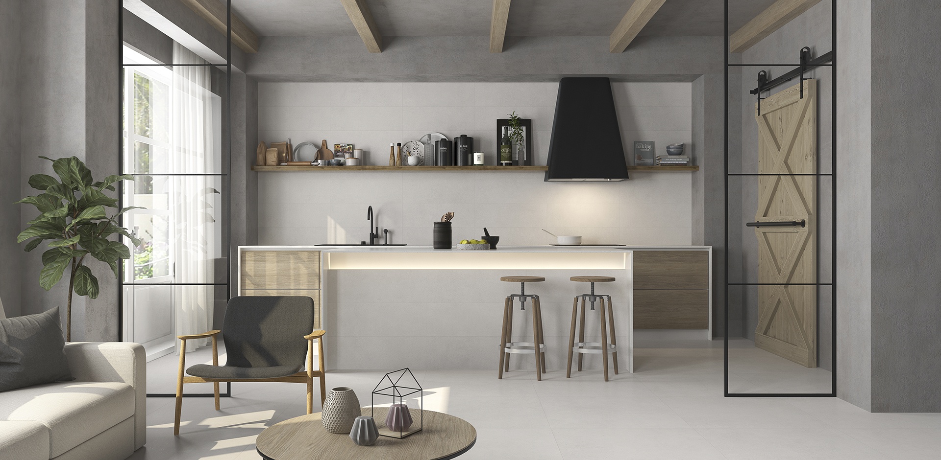 920356 На пол Gravel Pav. White rc 60x120 - фото 2