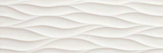 fREN Настенная Lumina sand art Curve White Matt 25x75
