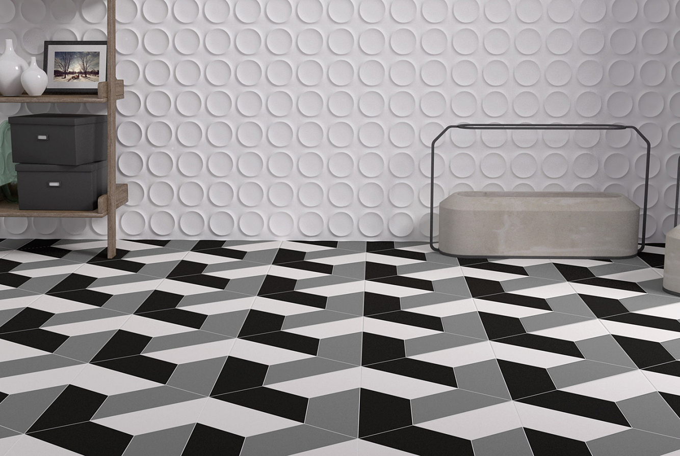 113932 На пол Floor Tiles Hexa Ice White Matt - фото 19