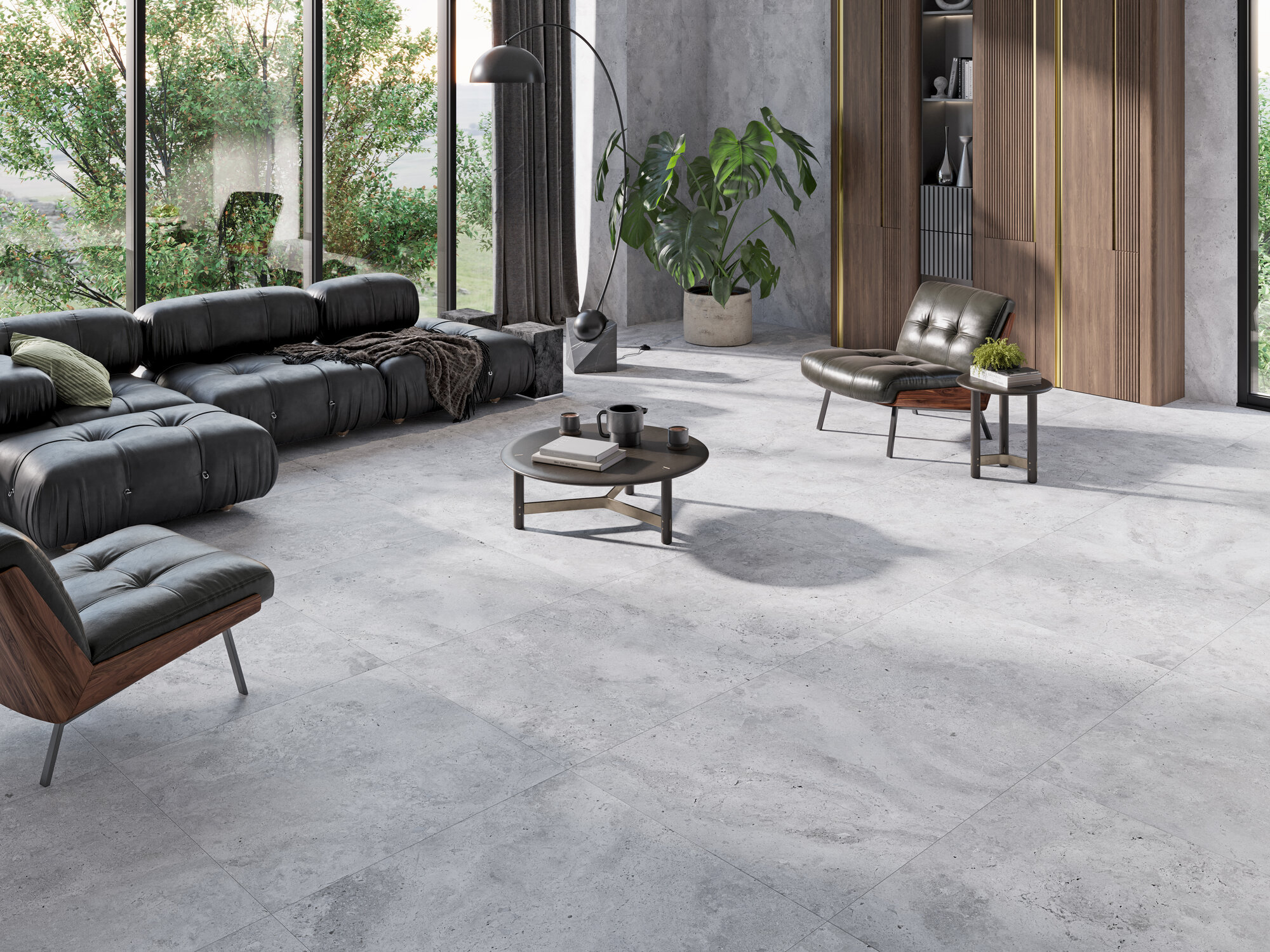 120PE03 На пол Petra Grey 3D Soft 60x120 - фото 4