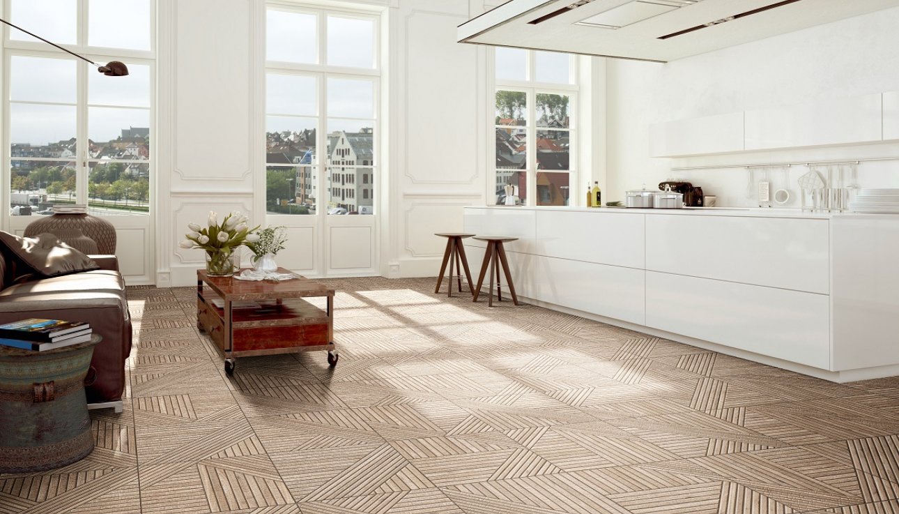 На пол Tangram Wood Walnut 44.2х44.2 - фото 3