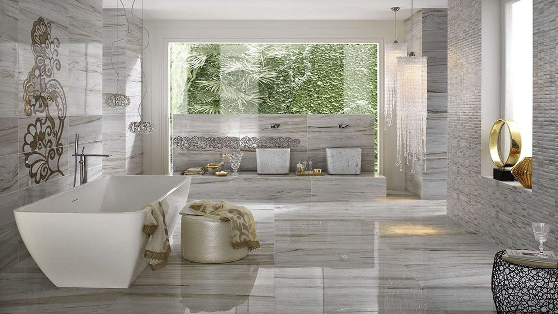 MM0268L На пол Marmi Imperiali Zeb gold 60x60 - фото 3