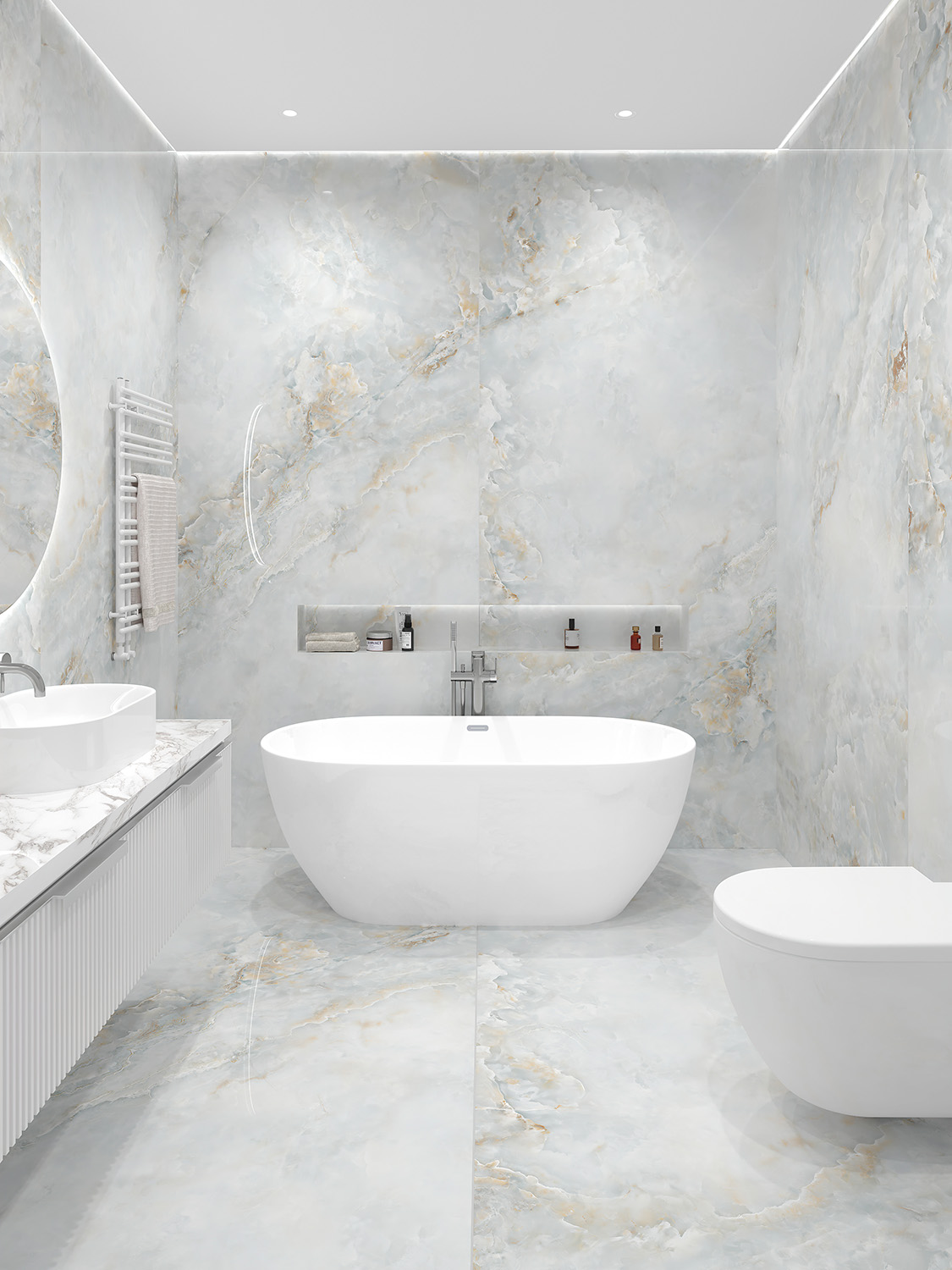 На пол Polished Metalyn Beige Elegance 120х120 - фото 16