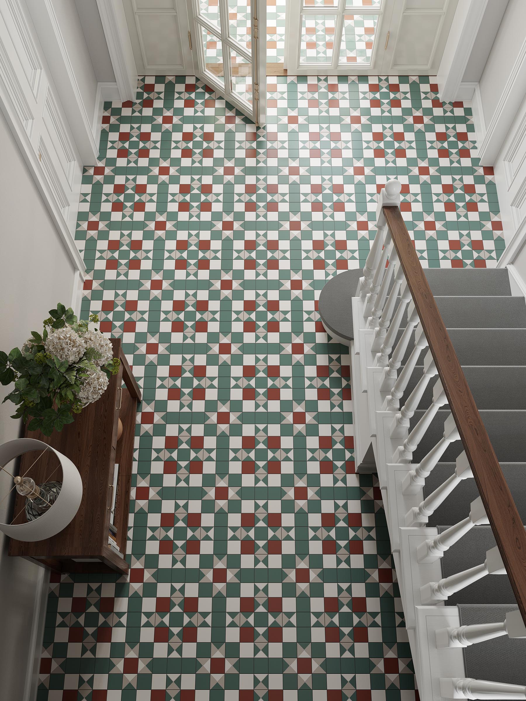 На пол Victorian Dreams Queen Blue 45.2x45.2 - фото 7