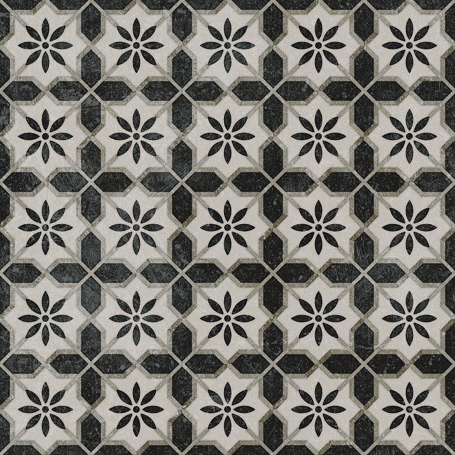 VT/A294/SG1544N Декор Фреджио 1 черно-белый