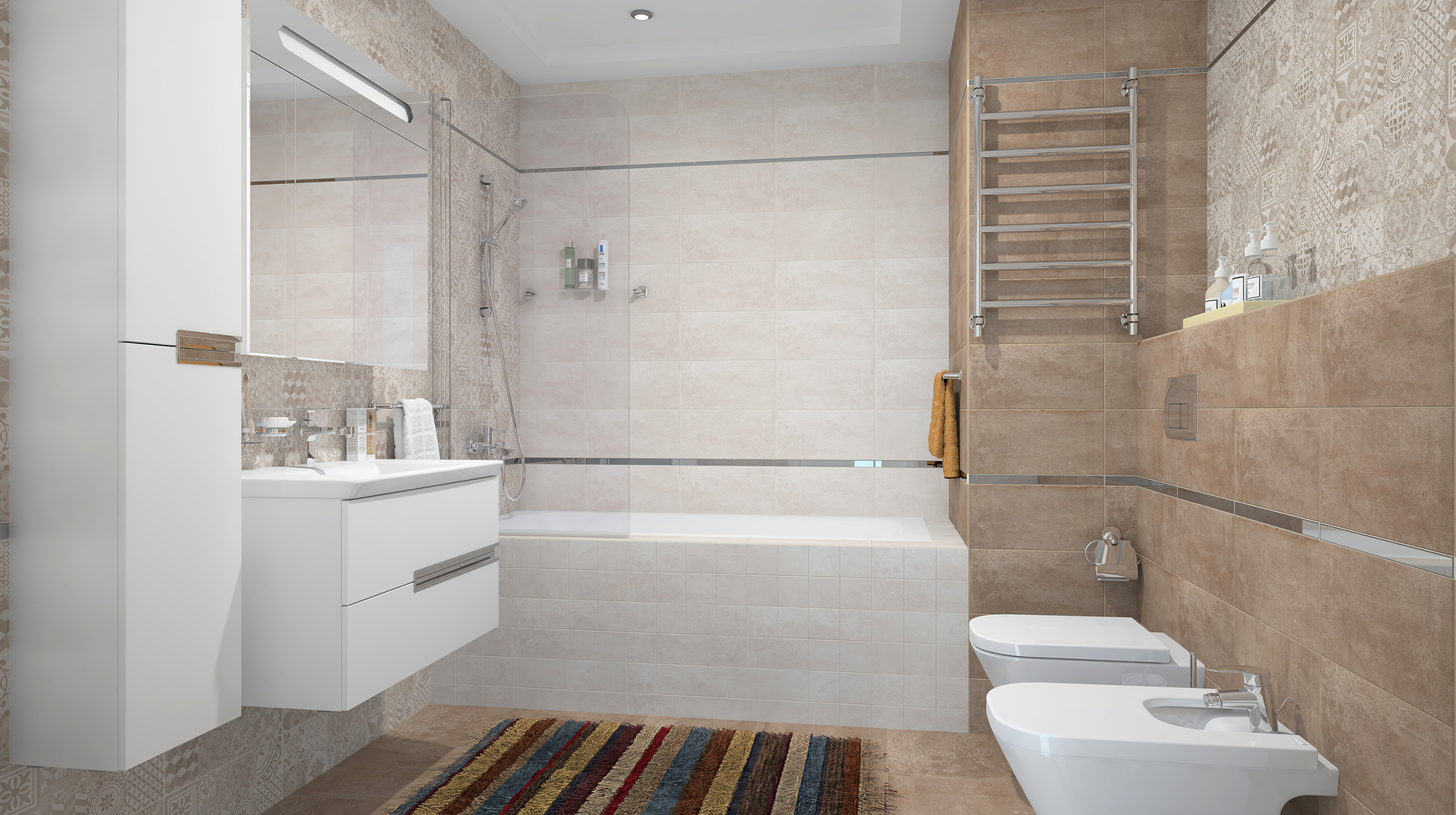 08-01-11-476 На стену Bastion Бежевый Темно-Бежевая - фото 2