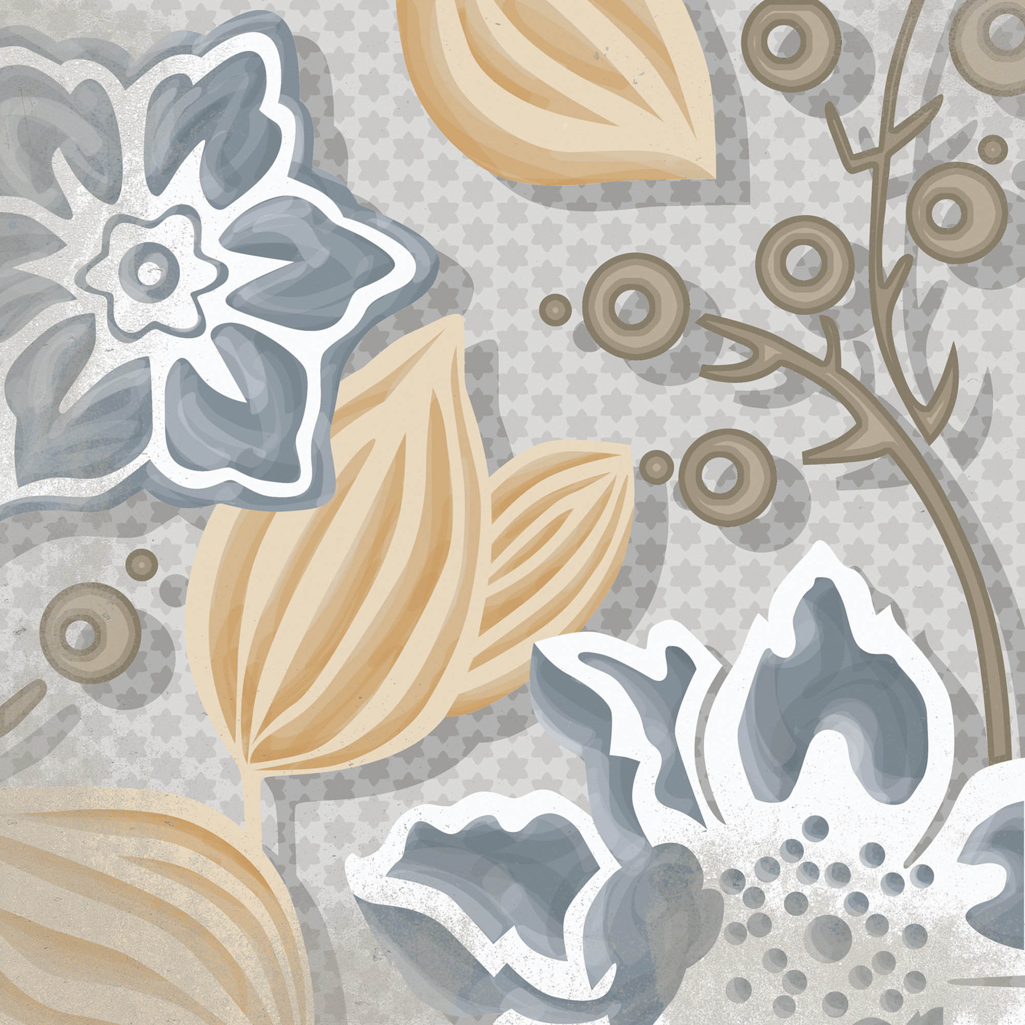 Декор Vodevil Flore Gris - фото 21