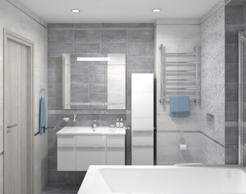 08-00-06-453 На стену Bastion Серый Серая Мозаика - фото 22