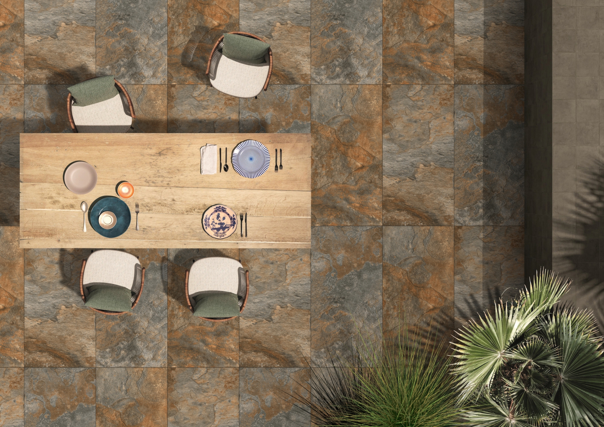 На пол Copper Slate Mat 20mm 60х60 - фото 2