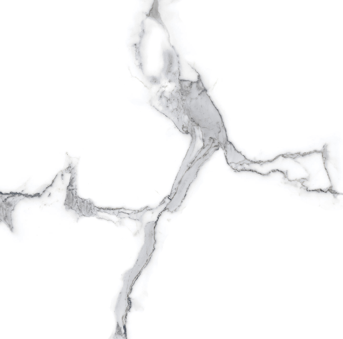 На пол Statuario Crown Белый 60x60 сатинированный - фото 3