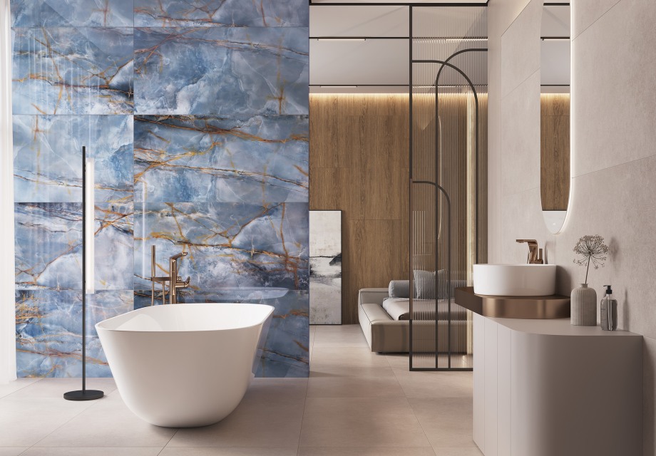 17643 На пол Enigma Полированный синий ректификат 60x120 - фото 12