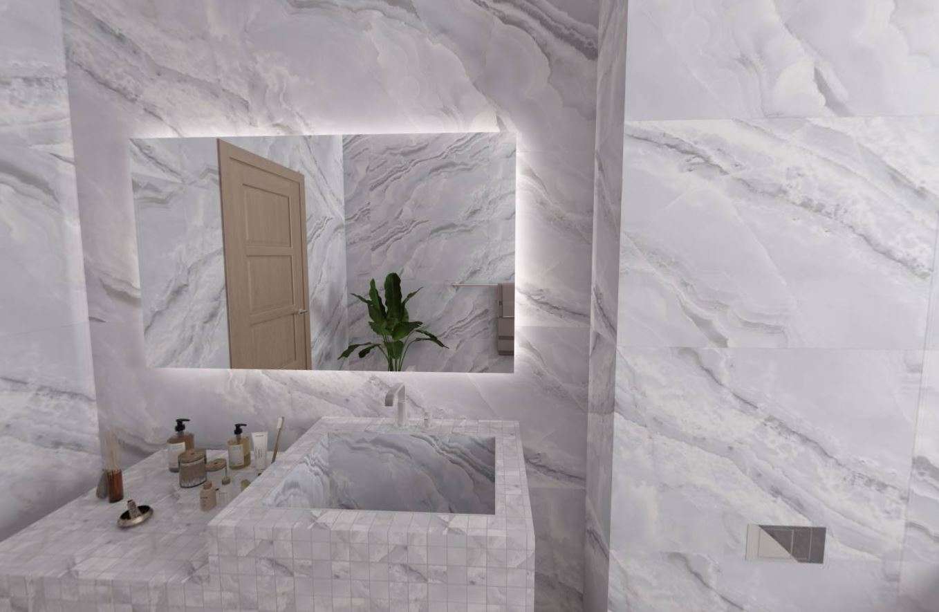 PRO 1037G На пол River Light Grey Gloss 1200x600 - фото 2