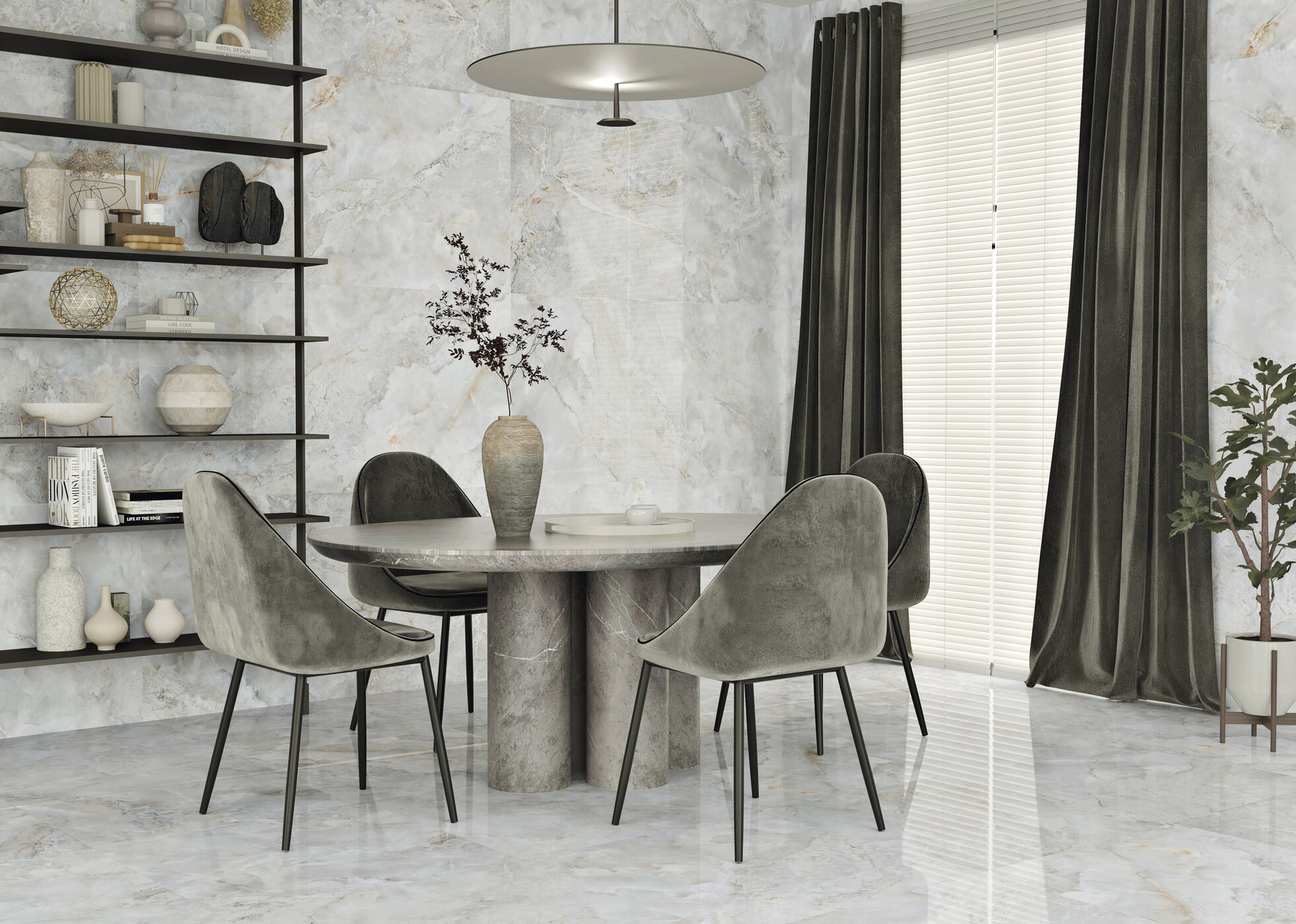 На пол Aura Snow Natural 6mm 120x280 - фото 8