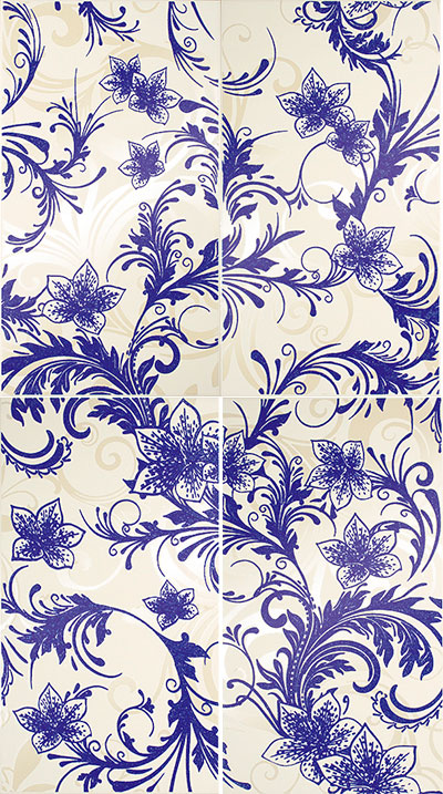 1609-0005 Панно Азур Крем синее