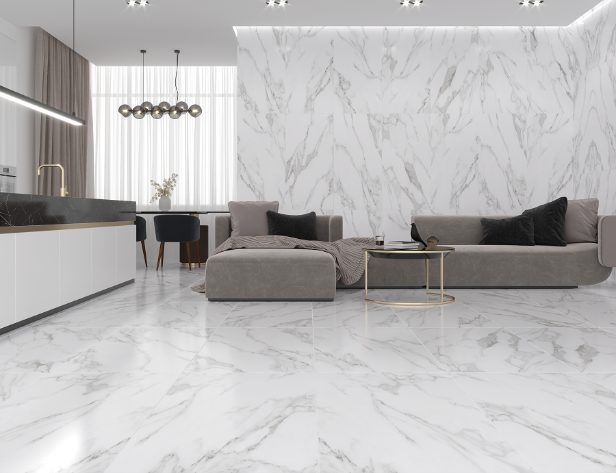 На пол Statuario Eva Статуарио Эва 60x60 - фото 9