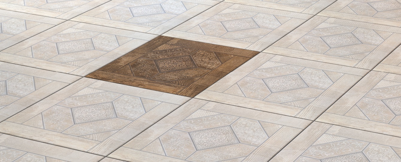 На пол Рустик Орех темный 412х412 - фото 4