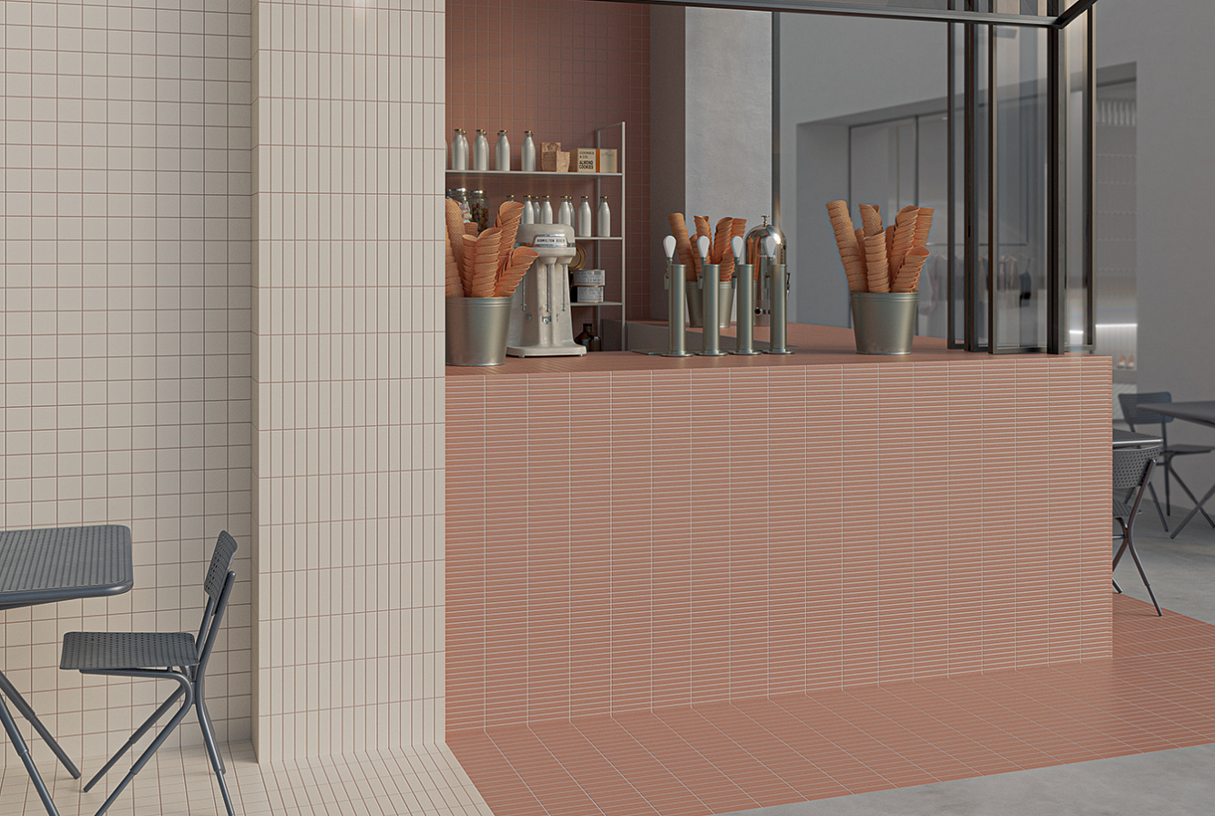 131370 На пол Raster Lines M Chalk 15x15 - фото 2