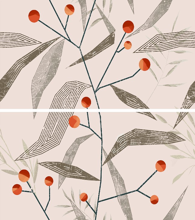 06-01-1-36-05-11-3657-0 Панно Seventies Bell (компл. из 2-х штук)