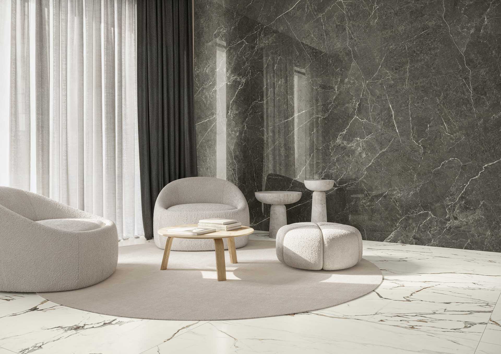 17570215 На пол Marmora Lunense Lucido 6mm 120x278 - фото 14