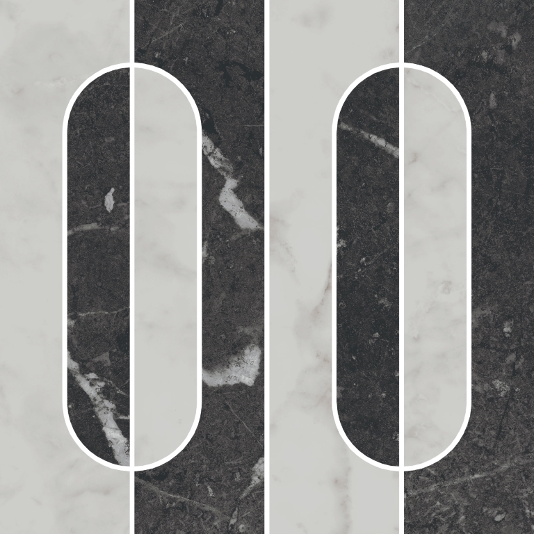 KMD2HID013GR Декор Тубкаль Наборный матовый обрезной 30x30x0.9 - фото 2