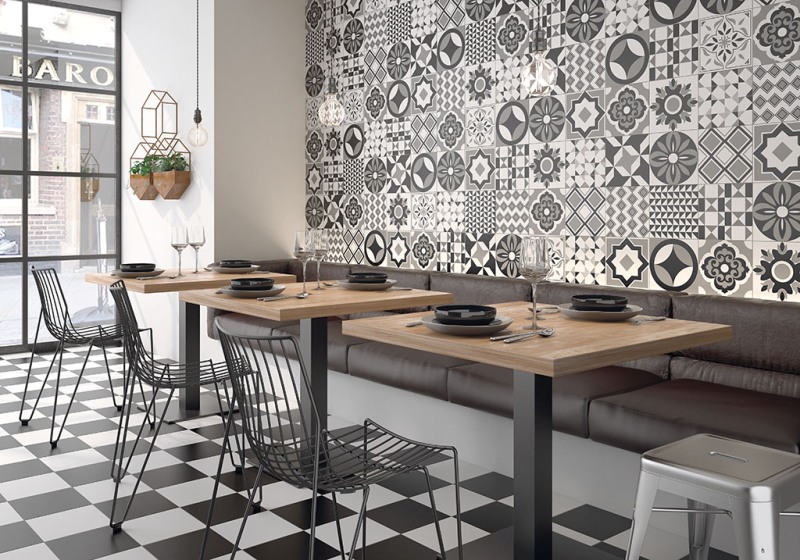 На пол Geomix Mugat Negro 22.3x22.3 - фото 7