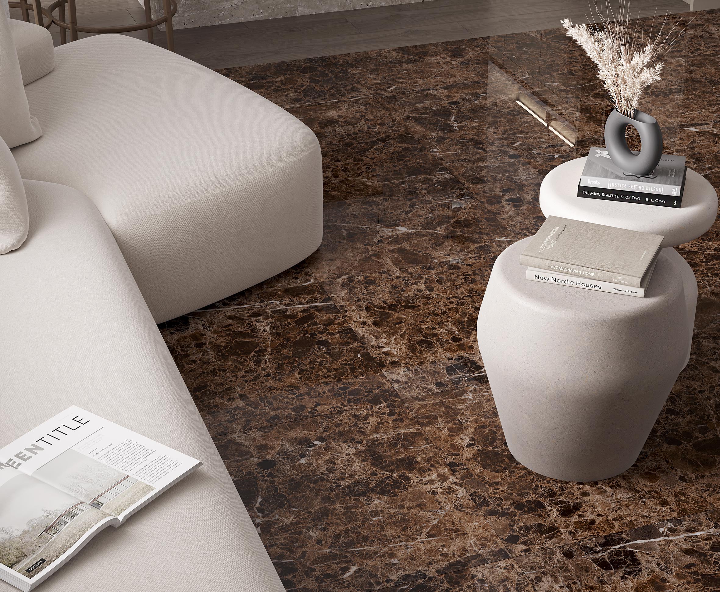 На пол Emperador Brown 60х60 Полированный - фото 20