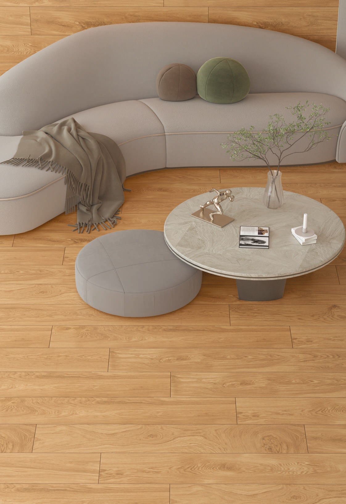 На пол Natura Ruff-Grey Matt 120x20 - фото 8