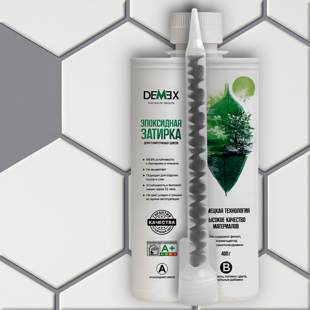  Глянцевая двухкомпонентная эпоксидная затирка 004 Светло-серый