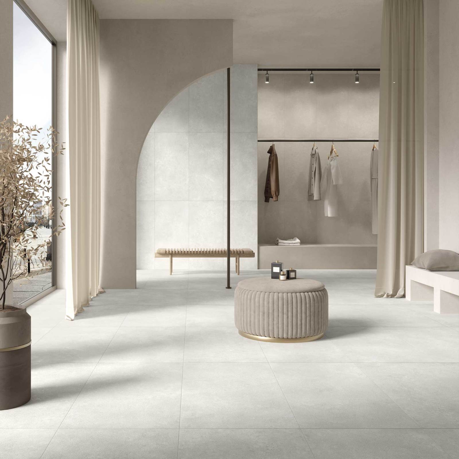 304333 На пол Serica Ivory Rett 120x120 - фото 6