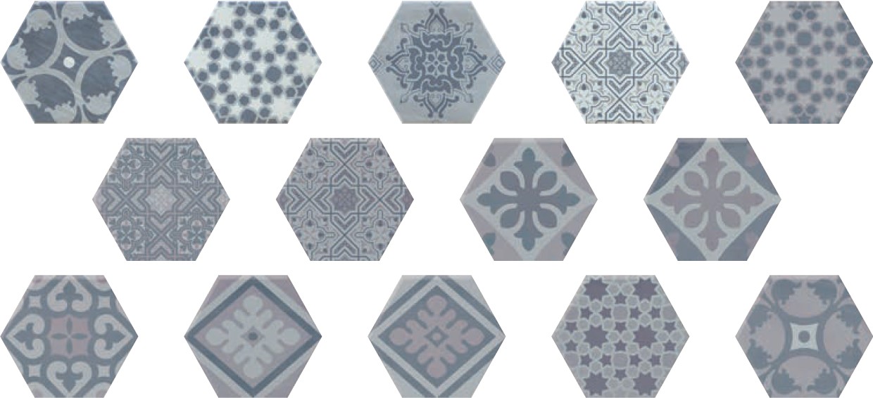 15-292-418-1913 Декор Lambeth-Sloane Hex Sloane Cement Mix Матовый - фото 8