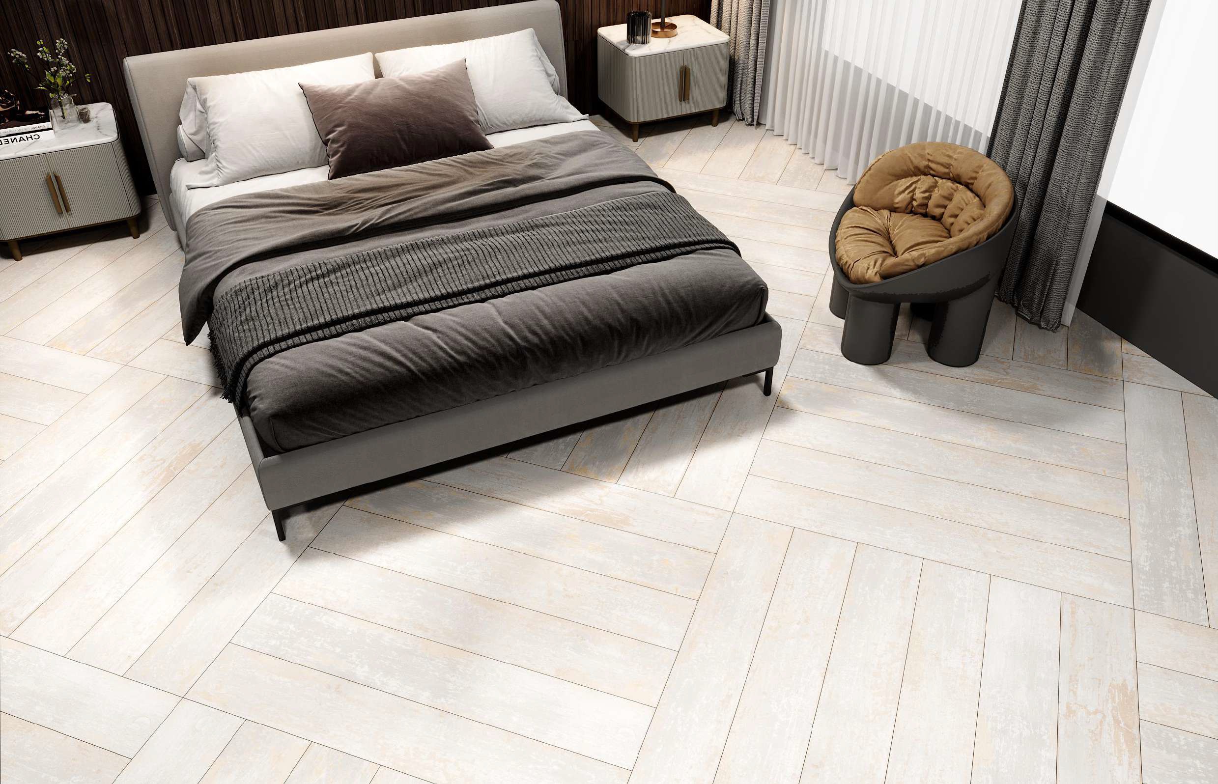 12L-018 На пол Carolina Wood Blue Carving 20х120 - фото 4