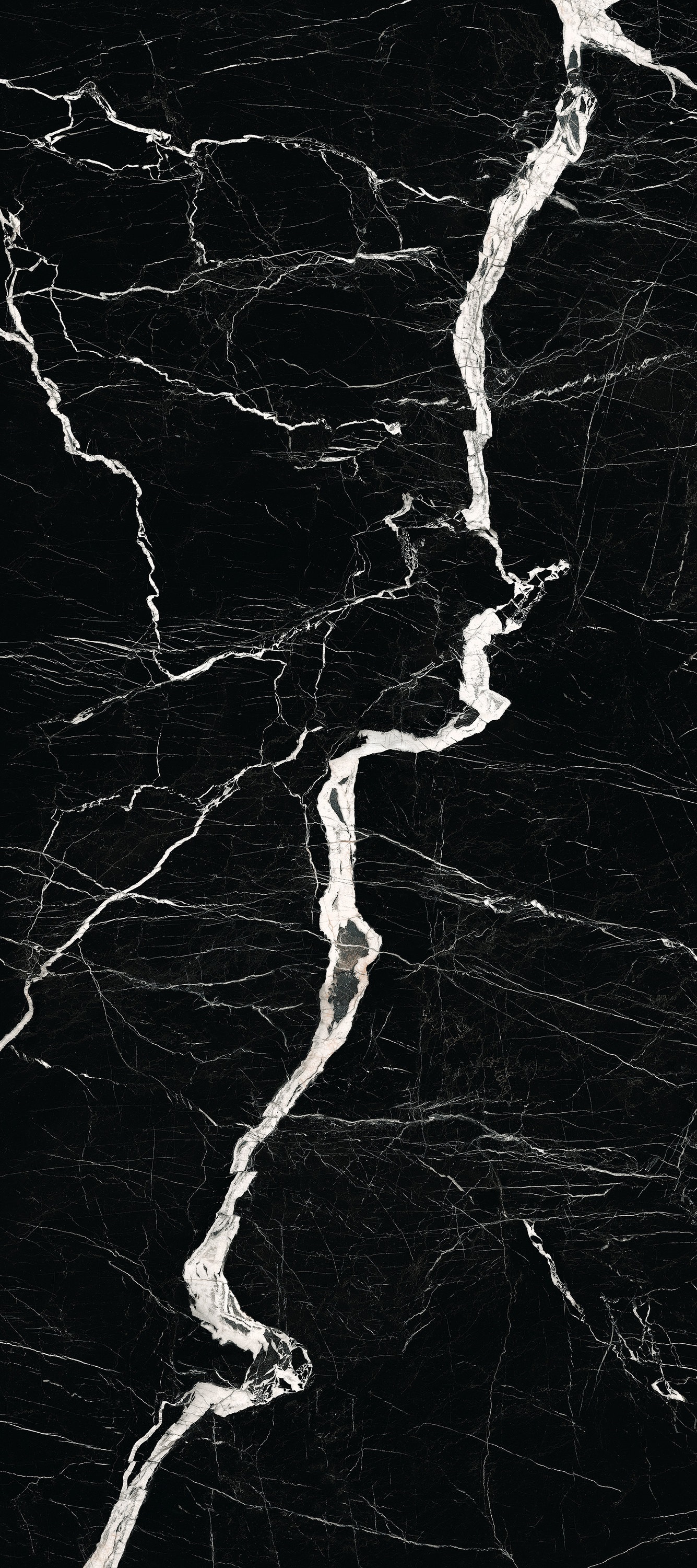 На пол Ararat Lighthing Black Matt Спеченный камень 1200x2700x6