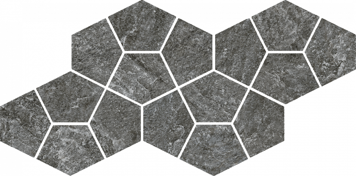 620110000248 Декор Magma Graphite Mosaico Prism 41.3x20.5