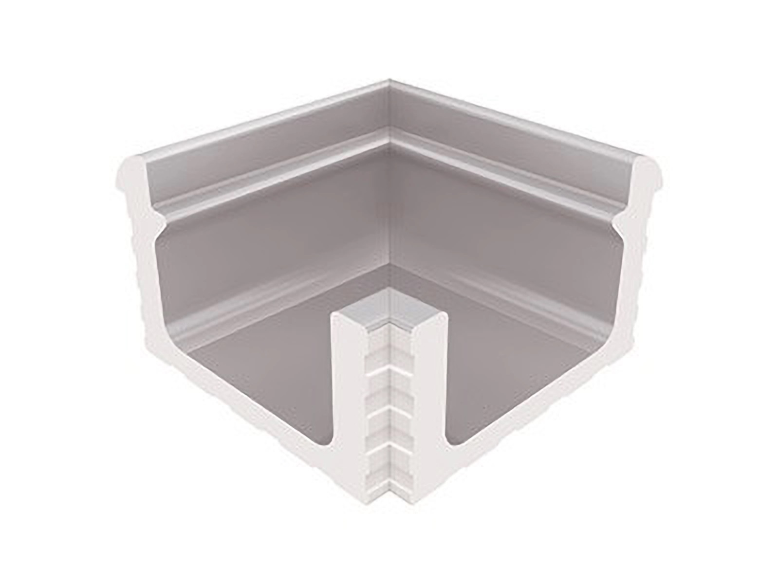 KP139.1 Декоративная вставка Olympic Series Переливной лоток керамический внутренний угол Grey 24x24